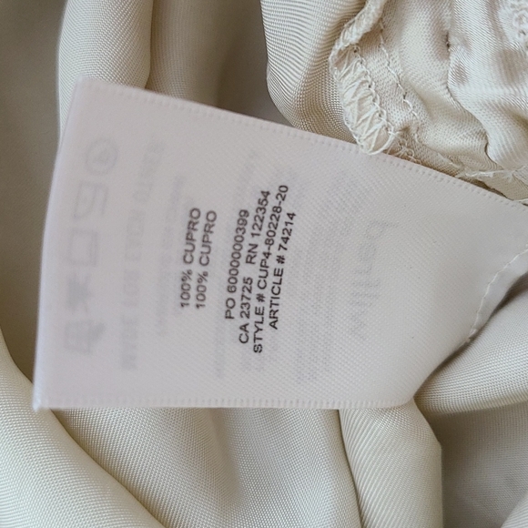 NWOT aritzia wilfred only ruched slip dress cool beige M - Picture 7 of 12